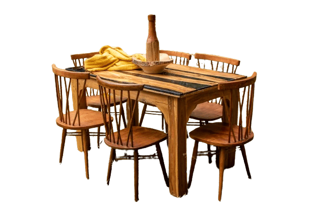 Rustic Resin Dining Table